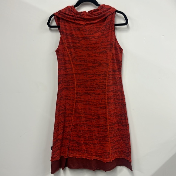 Prana Women's Tyda Burnout Red Sleeveless Cowl Neck Dress Size M - Picture 7 of 7